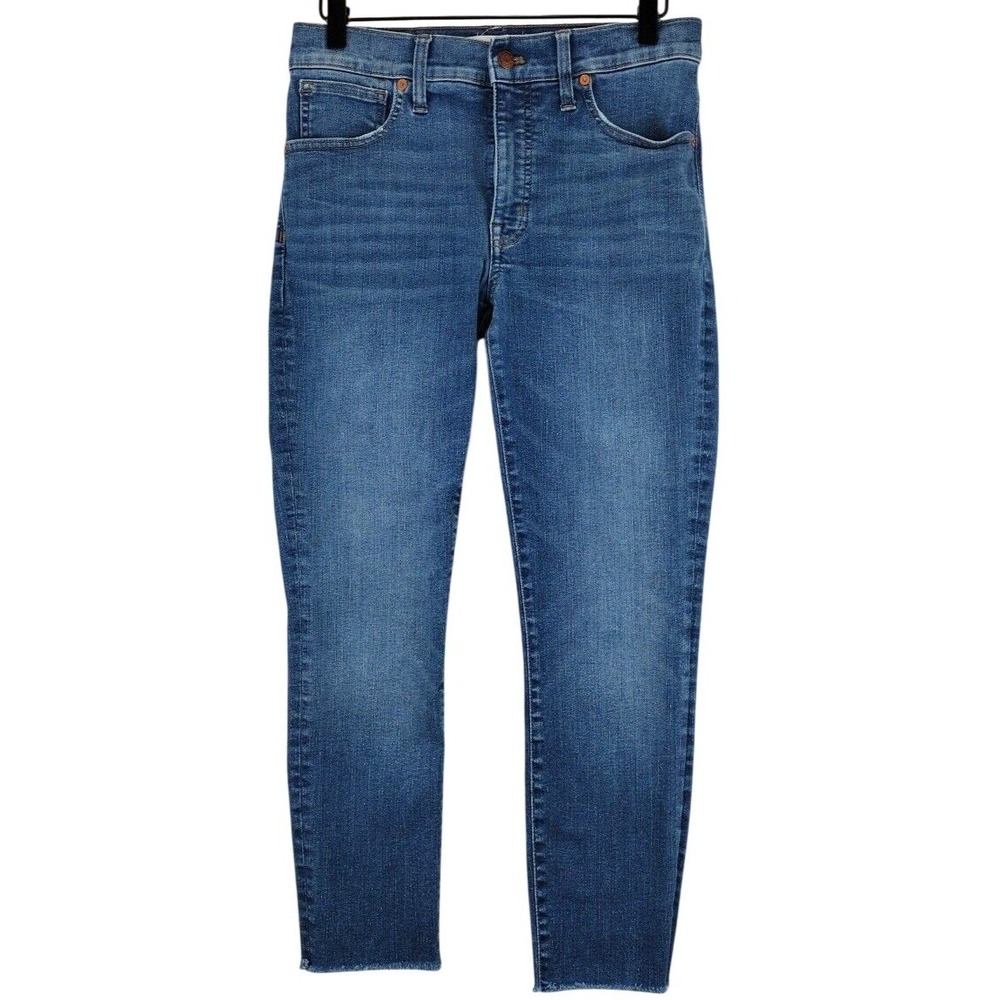 Madewell High Rise Skinny Jeans‎ Medium Wash Raw Hem Women Size 27